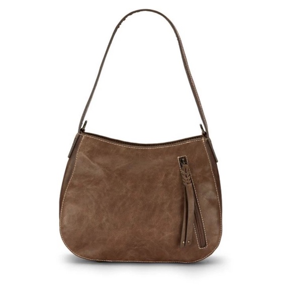 TONY LAMA Women's Cowhide Hobo Leather Accents Concealed Carry NWT Brown Multi - Picture 2 of 14